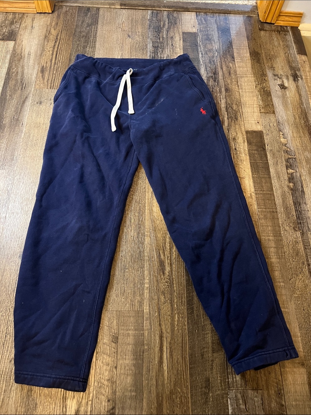 Polo by Ralph Lauren Navy Sweatpants with White Drawstring